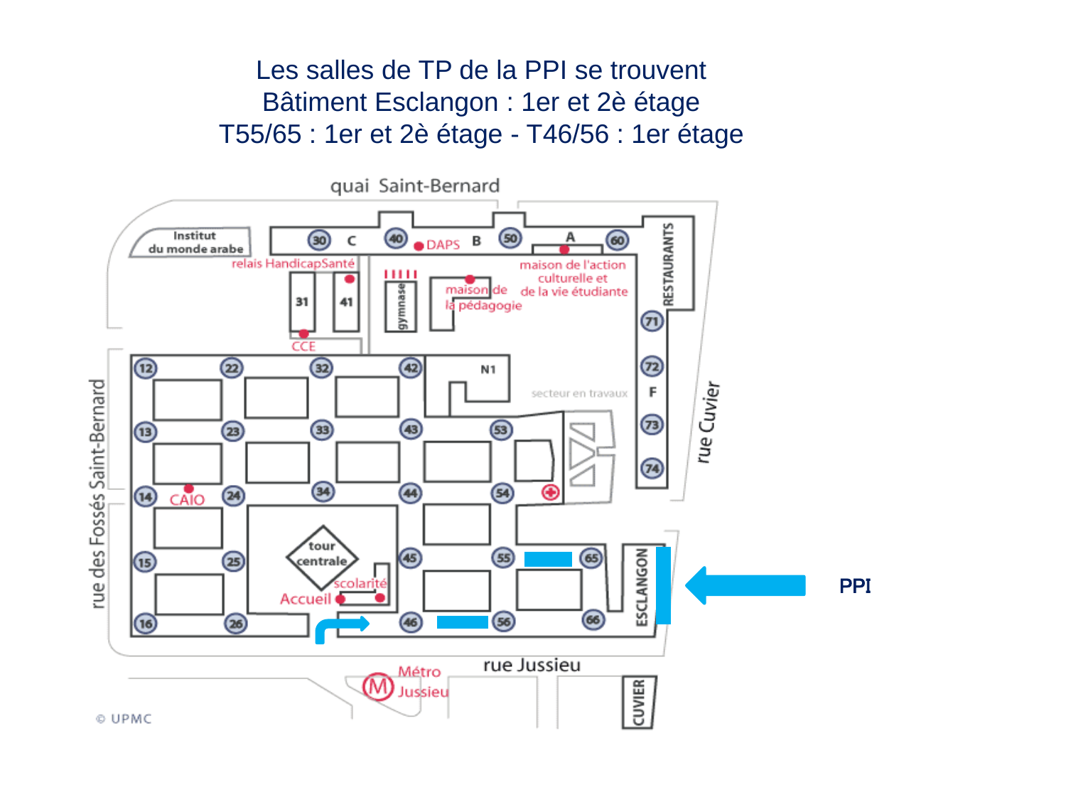 Plan d'accès PPI — Campus Pierre et Marie Curie
